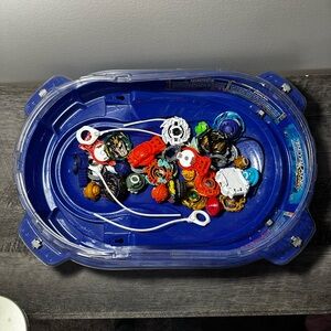 Blue Beyblade Burst Stadium with Accessories